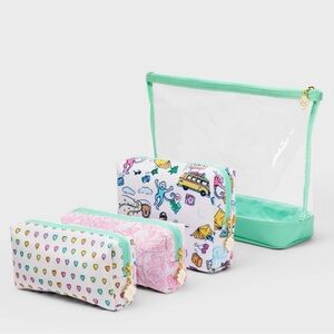 4pc multi purpose Roller Rabbit x target pouch set